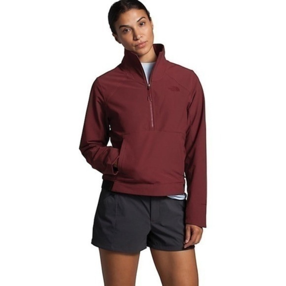 The North Face Shelbe Raschel Reversible Fleece Lined Pullover in Root Brown XS
